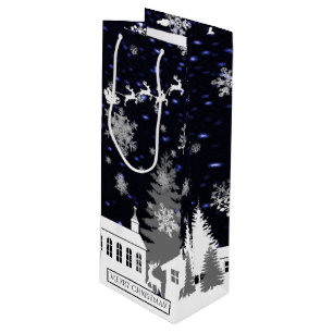 Sacola Para Vinho Bolsa de Presente da Vila de Natal
