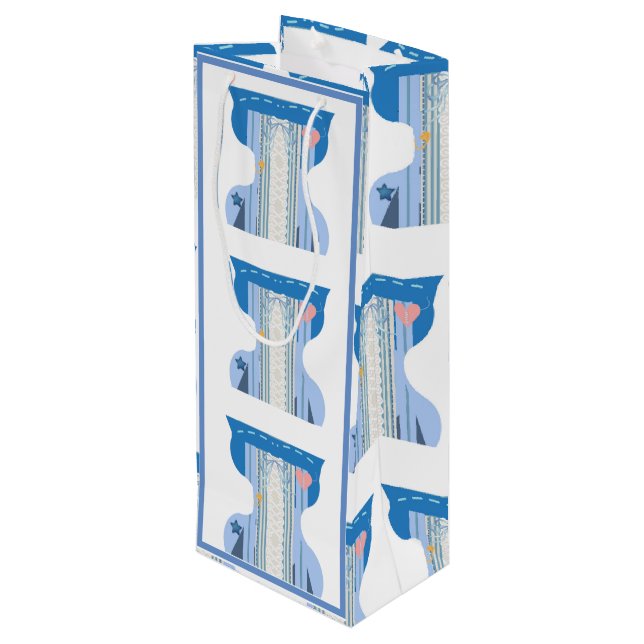 Sacola Para Vinho Bolsa de Presente de Maquinaria de Corset Bustier (Verso inclinado)