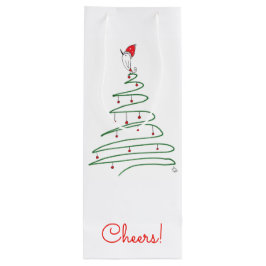 Sacola Para Vinho Bolsa de Presente de Pássaro de Natal