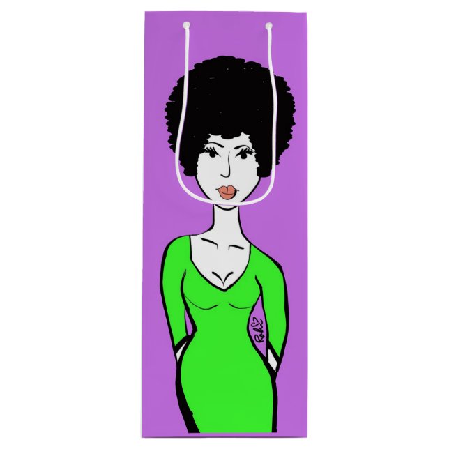 Sacola Para Vinho Bolsa de Presentes de Vinho Jazzy (Frente)