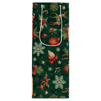 Sacola Para Vinho Bolsas de regalos con diseño de navidad
