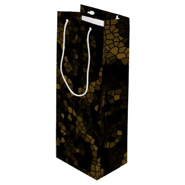 Sacola Para Vinho Borboleta De Vidro Olivada (Frente inclinada)