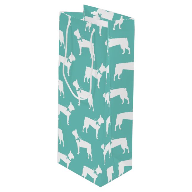 Sacola Para Vinho Boston Terrier Dog Puppy (Frente inclinada)