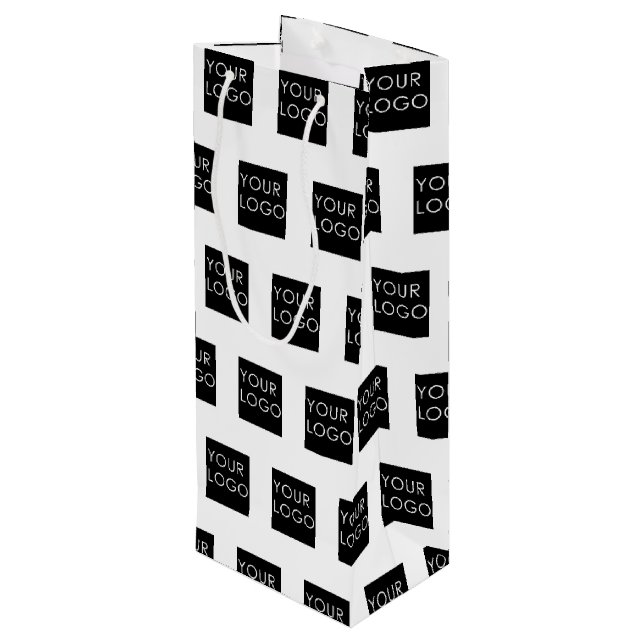 Sacola Para Vinho Branco do logotipo comercial da empresa profission (Verso inclinado)