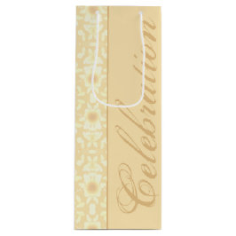 Sacola Para Vinho Branco E Creme Floral