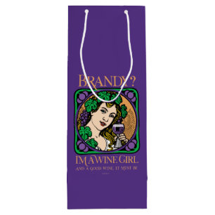 Sacola Para Vinho Brandy (sou uma menina de vinho)
