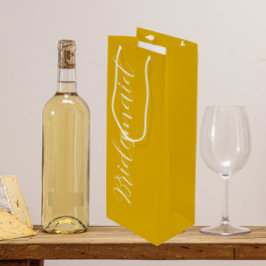 Sacola Para Vinho Bridesmaid de Casamento de Script Estilizado Amare