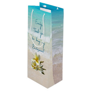 Sacola Para Vinho Bridesmaid Personalizou Obrigado Da Noiva