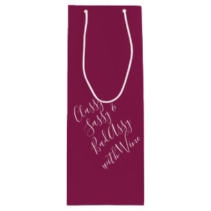 Sacola Para Vinho Burgundy Funny Wine Torna com presentes na bolsa