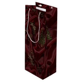 Sacola Para Vinho Burgundy Silk-Look Diamond 