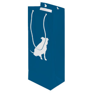 Sacola Para Vinho Cachorro-Chá de fraldas Cachorro Azul