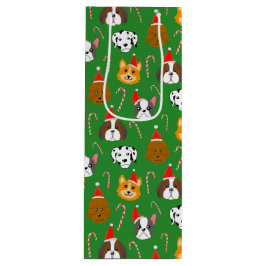 Sacola Para Vinho Cachorro de Natal Bonito, Padrão