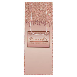 Sacola Para Vinho Caixa de Presente de Aniversário com Glitter Glitt