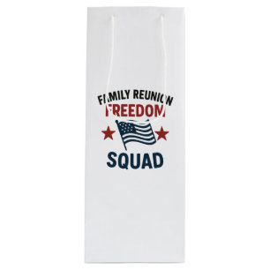 Sacola Para Vinho Camiseta de Reunião da Família Freedom Squad – Pat