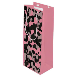 Sacola Para Vinho Camo rosa