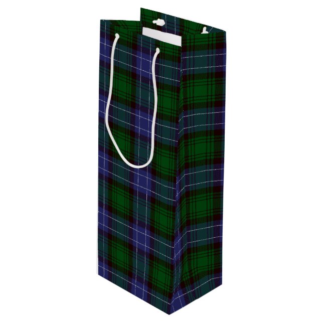 Sacola Para Vinho Campbell Tartan Green Xadrez (Frente inclinada)