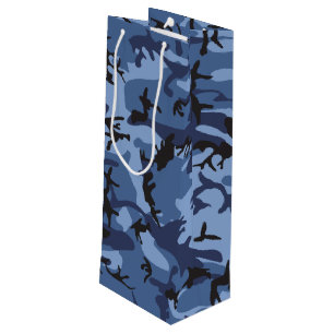 Sacola Para Vinho Camuflagem Azul marinho, Militar, Exército