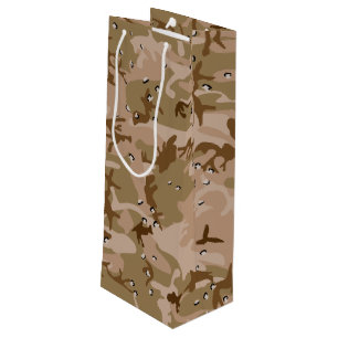 Sacola Para Vinho Camuflagem Deserto Com Seixos, Militar, Exército