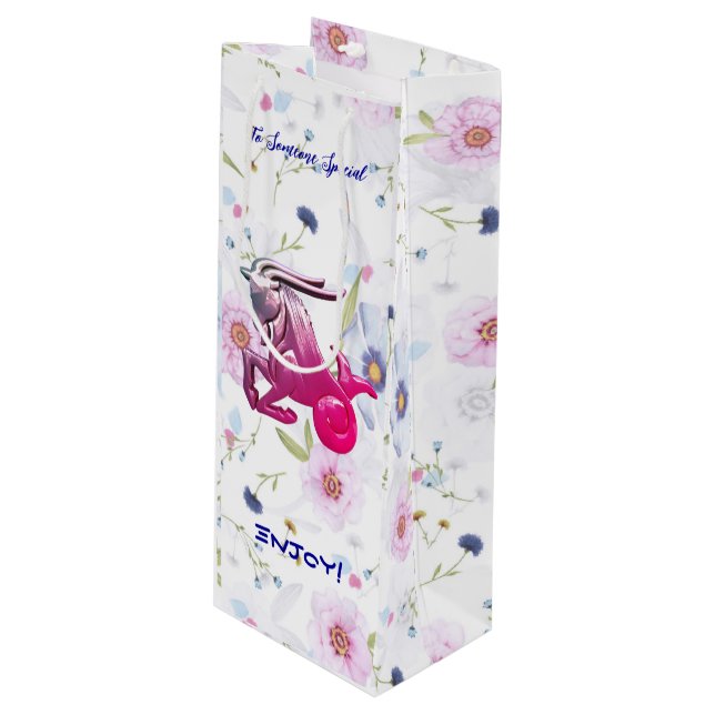 Sacola Para Vinho Capricorn Birthday (Frente inclinada)