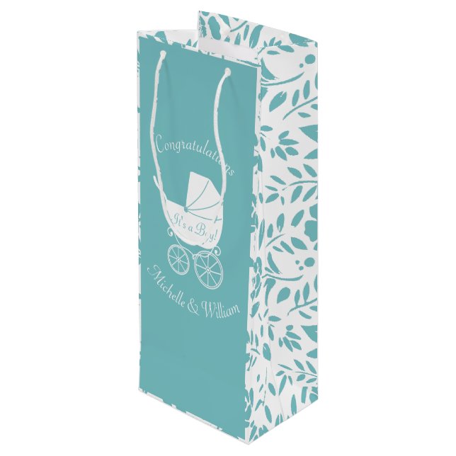 Sacola Para Vinho Carruagem Vintage (Verso inclinado)