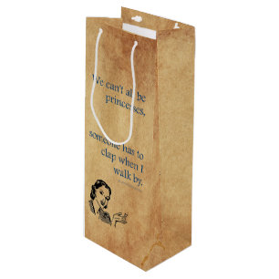 Sacola Para Vinho Cartaz retrô vintage das princesas da SlipperyJoe'