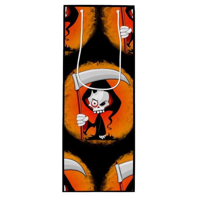 Sacola Para Vinho Cartoon Grim Reaper (Frente)