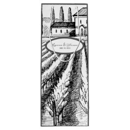 Sacola Para Vinho Casamento com vinhas do campo de campo italiano