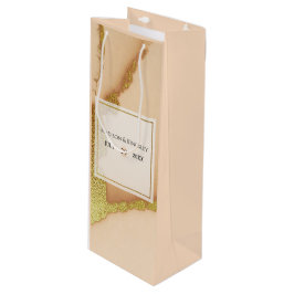 Sacola Para Vinho Casamento 🌸 Óleo Coral Moderno