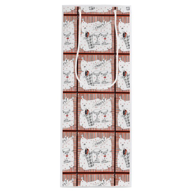 Sacola Para Vinho Celebração de Champagne (Frente)