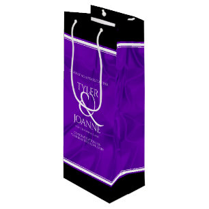 Sacola Para Vinho Celebração do Aniversário do Casamento da Seda da
