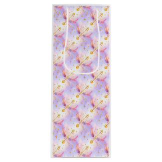 Sacola Para Vinho Celestial Cupid – Pastel Arrows & Golden Stars