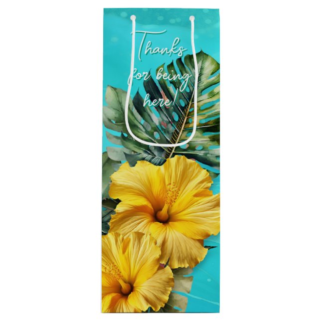 Sacola Para Vinho Chá de casamento de Ondas Azuis Favorito Dif Bag (Frente)