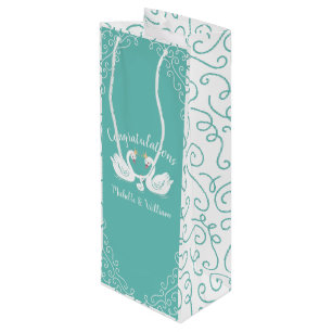 Sacola Para Vinho Chá de fraldas Swan Vintage