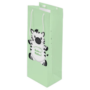 Sacola Para Vinho Chá de fraldas Zebra