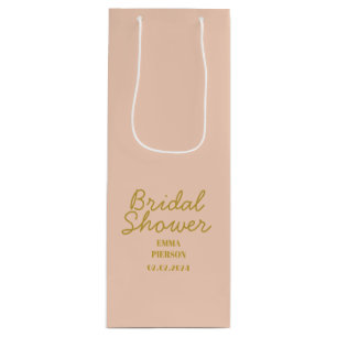 Sacola Para Vinho Chá de panela de presente Pastel Peachy Favor