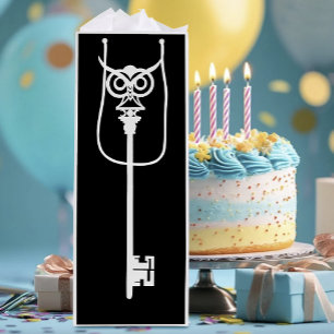 Sacola Para Vinho Chave do Esqueleto Tribal Owl