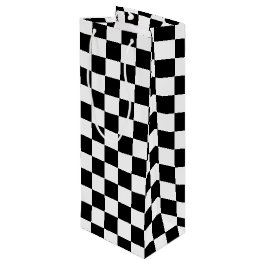 Sacola Para Vinho Checkered preto