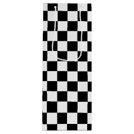 Sacola Para Vinho Checkered preto