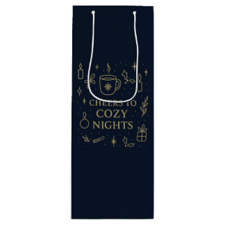 Sacola Para Vinho Cheers to Cozy Nights Gift Bag