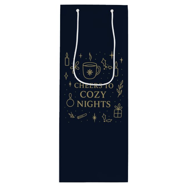 Sacola Para Vinho Cheers to Cozy Nights Gift Bag (Frente)