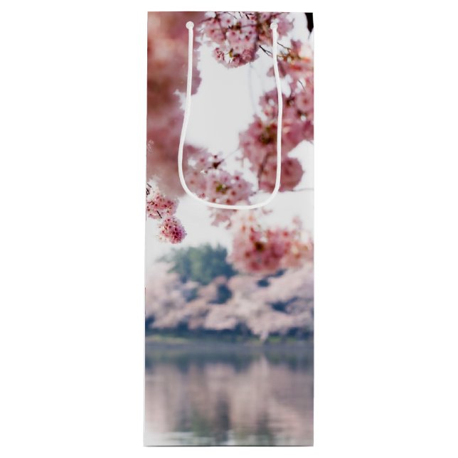Sacola Para Vinho Cherry Blossoms (Frente)