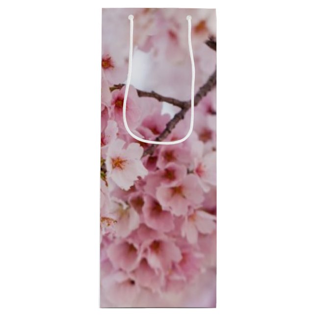 Sacola Para Vinho Cherry Blossoms (Frente)
