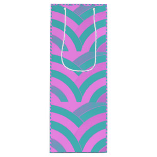 Sacola Para Vinho chic na moda chevrons contemporâneos