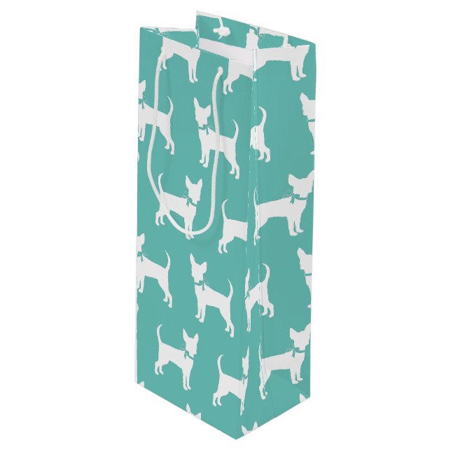 Sacola Para Vinho Chihuahua Dog Puppy Wine Gift Bag (Frente inclinada)