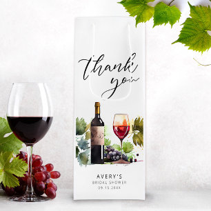 Sacola Para Vinho Chuveiro de Noiva Temático de Vinho de Agradecimen
