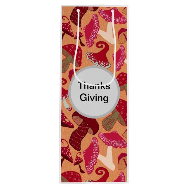 Sacola Para Vinho Cogumelos Cujos (Frente)