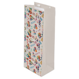 Sacola Para Vinho Coleção de Sacos de Presente| Design Infantil Eleg