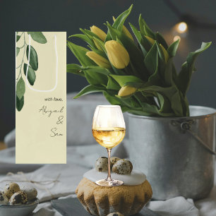 Sacola Para Vinho Com Nomes Personalizados de Amor Casamento Amarelo