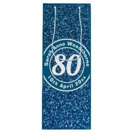 Sacola Para Vinho Comemoração de Aniversário com Nome, Idade e Vinho