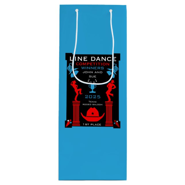 Sacola Para Vinho Competição de dança de linha americana (Frente)
